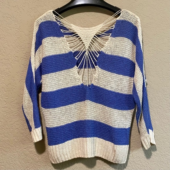 I LOVE H81 Striped Lightweight Sweater - Picture 2 of 5
